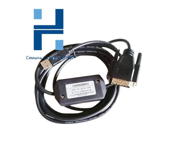 GE IC690USB901 PLC Programming Cable, High-Speed USB Interface for Industrial Automation