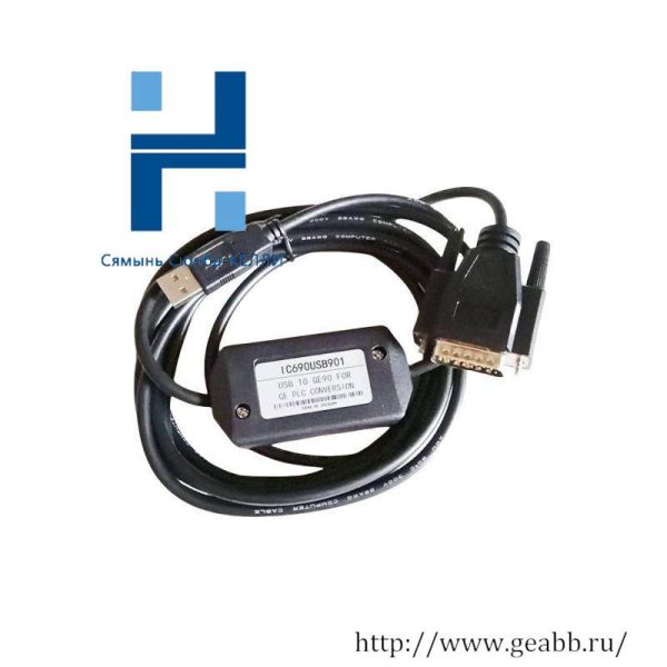 GE IC690USB901 PLC Programming Cable, High-Speed USB Interface for Industrial Automation