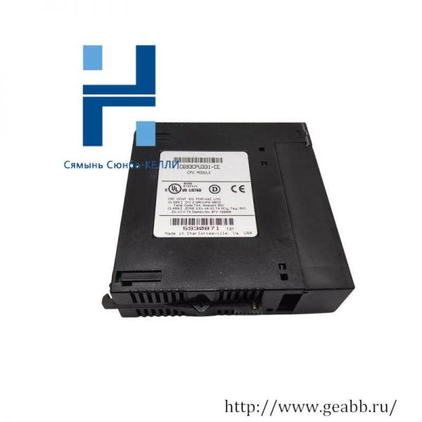 GE IC693CPU331: Single Slot Processor, Expert Control Solution