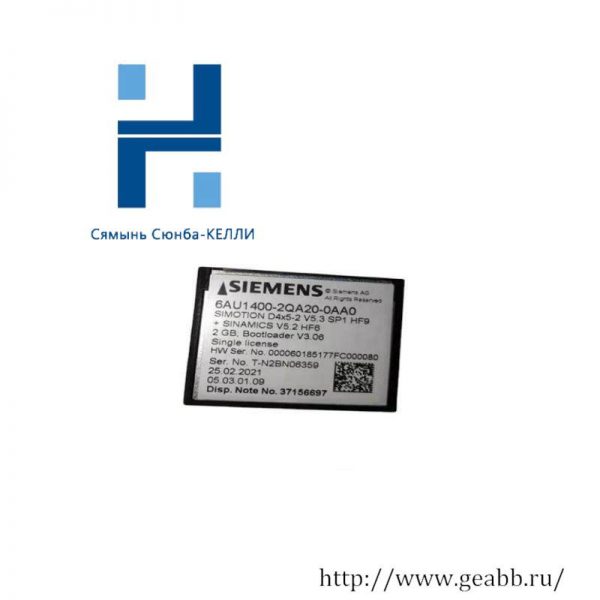 SIEMENS 6AU1400-2QA20-0AA0 Compact Flash Card for Industrial Automation